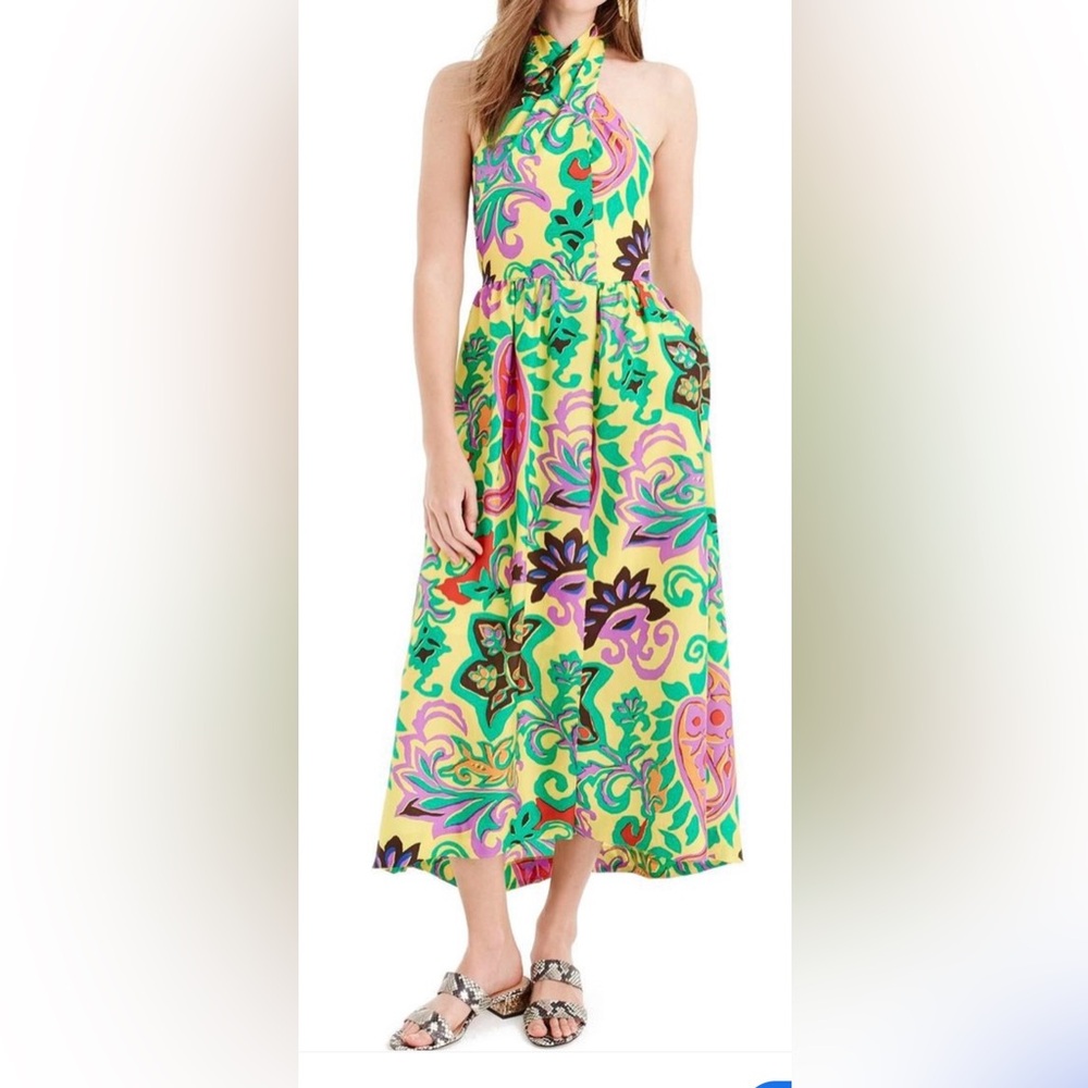 J. Crew Multicolor Floral Maxi Dress